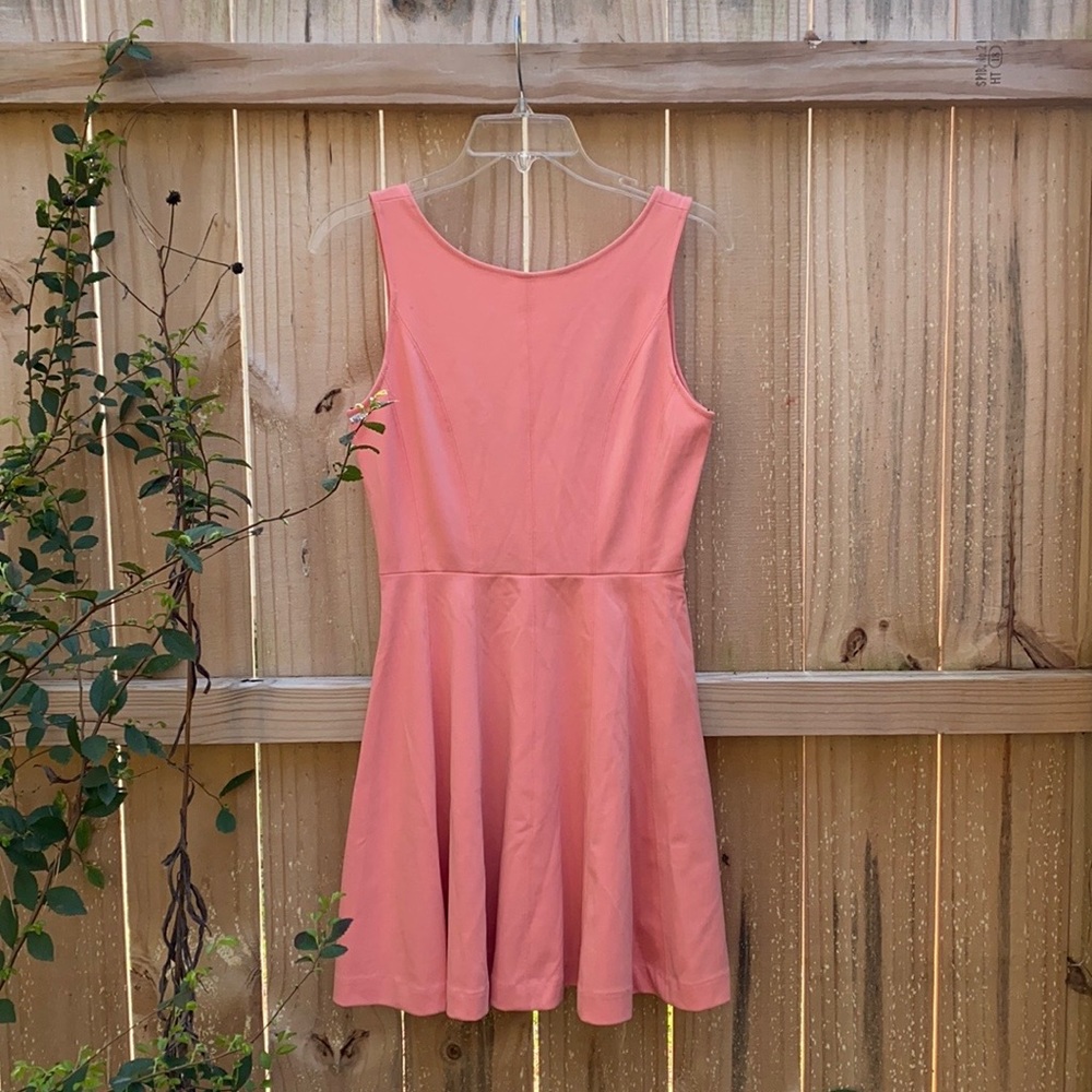 Forever 21. Pink A-line dress, plunge back. Size S